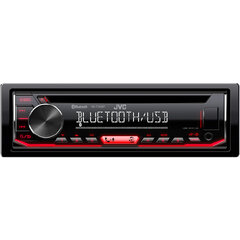 JVC autorádio s CD/MP3/USB/AUX/Bluetooth připojení/červené podsvícení/odním.panel KD-T702BT