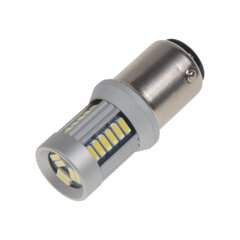 LED BAY15d (dvouvlákno) bílá, 12-24V, 30LED/4014SMD