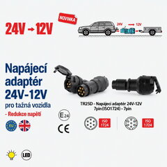 Napájecí adaptér 24V-12V 7pin(ISO1724) - 7pin TR25D