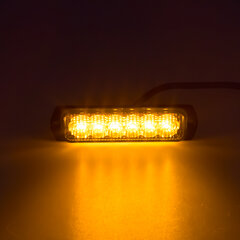 SLIM výstražné LED světlo vnější, oranžové, 12-24V, ECE R65 kf079