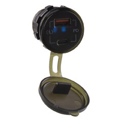 USB nabíječka QC3.0 + USB-C, 12/24V 34713