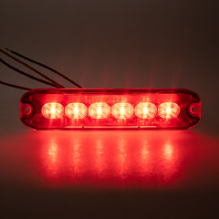 PROFI SLIM výstražné LED světlo vnější, červené, 12-24V, ECE R10 CH-076red