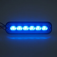 PREDATOR 6x4W LED, 12-24V, modrý, ECE R65 br006B