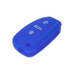 Silikonový obal pro klíč Audi 3-tlačítkový, modrý 481au106blu