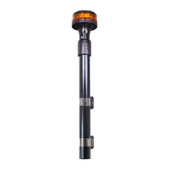 LED maják, 12-24V, 12x3W oranžový s teleskopickou tyčí na motocykl, ECE R65 R10 wl152tt