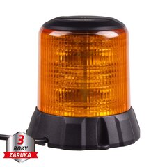 Robustní oranžový LED maják, černý hliník, 96W, ECE R65 wl405fix