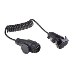 Prodlužovací kabel 2 m spirálový, 1x zástrčka 13pin, 1x zásuvka 7pin, 12V trc04