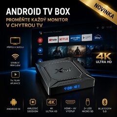 Multimediální přehrávač Amlogic S905X5M s OS Android, HDMI / AV výstup, 2x USB + micro SD 80236A