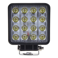 LED světlo hranaté bílé/oranžový predátor 16x3W, 107x107x60mm, ECE R10 wl-806wo