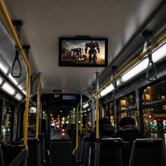 Stropní LCD monitor 21,5" s fixním držákem, 2x RCA Video + 1x HDMI, černý ds-215fixbus