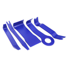 2DIN Sada nástrojů pro demontáž autorádia a čalounění - modrá CD005