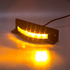 Výstražné LED světlo vnější, 12-24V, 6x3W, oranžové, ECE R65 kf186
