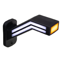 Poziční LED (tykadlo) gumové levé - červeno/bílo/oranžové, 12-24V,ECE