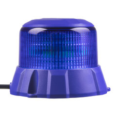 Robustní modrý LED maják, modrý hliník, 48W, ECE R65 wl404fixblu