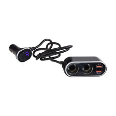 Dvojitá CL zásuvka s 2x USB nabíječkou a CL zástrčkou s voltmetrem 34522