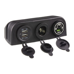 Trojitá zásuvka s panelem CL, 3x USB-A + 1x USB-C nabíječka 34693