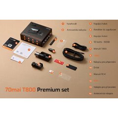Kamera do auta 70mai Dash Cam 4K T800 Set Varianta: Premium set 4051/ROM2