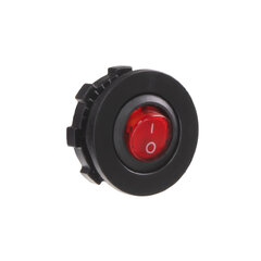 Spínač kolébkový kulatý 20A červený s podsvícením 47145R
