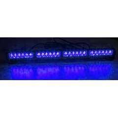 LED světelná alej, 24x 1W LED, modrá 645mm, ECE R10 kf755-4blu