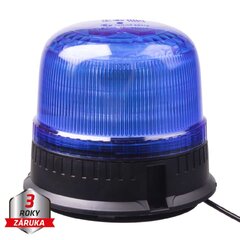 LED maják, 12-24V, 24xLED modrý, magnet, ECE R65 wl825blue
