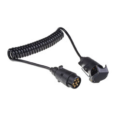 Prodlužovací kabel 2,3 m spirálový, 1x zástrčka, 1x zásuvka 7pin 12V trc01