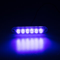 PREDATOR 6x3W LED, 12-24V, modrý, ECE R10 kf006zblu
