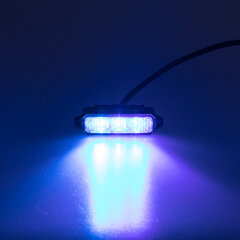 MINI PREDATOR 3x1W LED, 12-24V, modrý, ECE R10