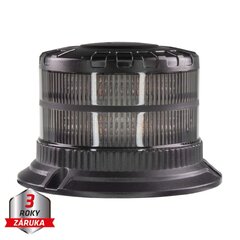 LED maják, 12-24V, 16xLED oranžový, pevná montáž, smoke, ECE R65 wl829SMfix