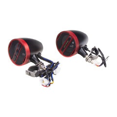 Zvukový systém na motocykl, skútr, ATV s FM, USB, BT, barva červená/černá rsm103r