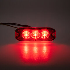 PROFI SLIM výstražné LED světlo vnější, červené, 12-24V, ECE R10 CH-073red