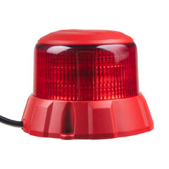 Robustní červený LED maják, červ.hliník, 48W, ECE R65 wl404fixred