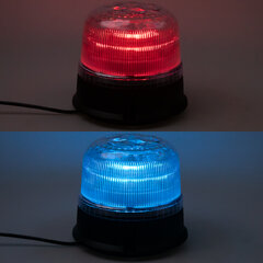 LED maják, 12-24V, modro-červený, magnet, ECE R65 wl825dualBR