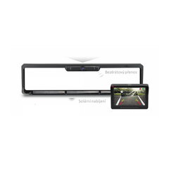 SET bezdrátový digitální kamerový systém s kamerou v SPZ se solárním napájením a monitorem 4,3" cw3-spzcam43