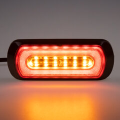 Poziční a výstražné LED světlo vnější, oranžové, červené 12-24V, ECE R65 CH-013AR