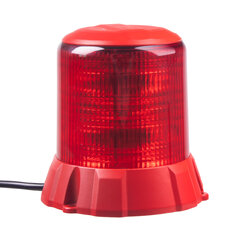 Robustní červený LED maják, červ.hliník, 96W, ECE R65 wl406fixred