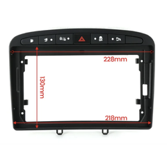 KXPG40891 Rámeček s napájecím kabelem pro 9" autorádio Peugeot 308, 408, RCZ Černý rámeček: Černý rámeček CHR2493_CER