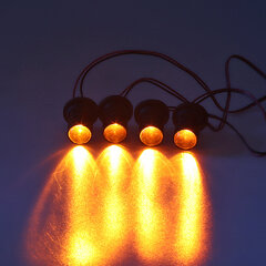 LED stroboskop oranžový 4ks 1W