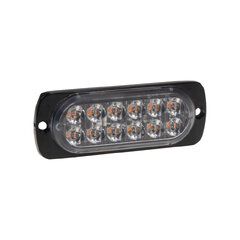 x SLIM výstražné LED světlo vnější, oranžové, 12V, 12 x 3W