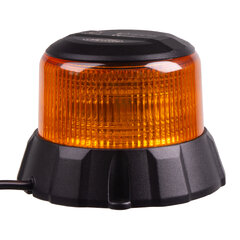 Robustní oranžový LED maják, černý hliník, 48W, ECE R65 wl403